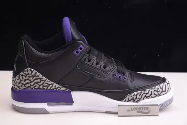 Reps TBK CT8532-050 Court Jordan Retro 3 Purple Air Black 0404
